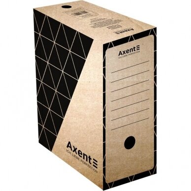 Archyvinė dėžė AXENT, A4, 350x255x150mm, rudos sp. 1