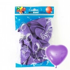 Balionai “širdelė”, 27 cm, violetinės spalvos, Penword