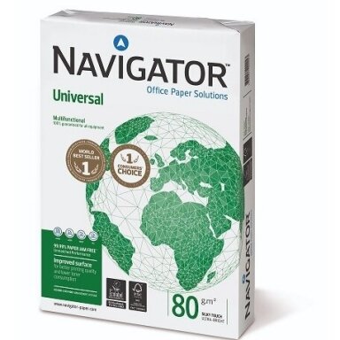 Biuro kopijavimui popierius NAVIGATOR, A4, 80gsm, 500 lapų