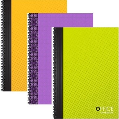 Bloknotas, A6, 96 lapai, langeliais, 70gsm, su spirale šone