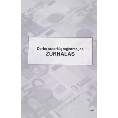 Darbo sutarčių registravimo žurnalas, A4, 12 lapų