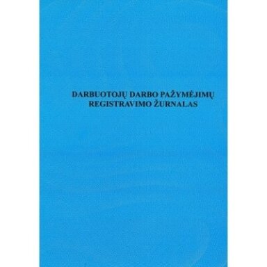 Darbuotojų darbo pažymėjimų registravimo žurnalas, A4, 12 lapų