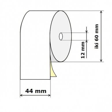 Dvisluoksnė kasos juosta, 44x16m/12mm, SC+SC (maks.diam.55mm) 2