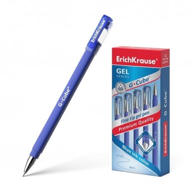 Gelinis rašiklis G-CUBE, ErichKrause, storis 0.5mm, mėlynos sp.