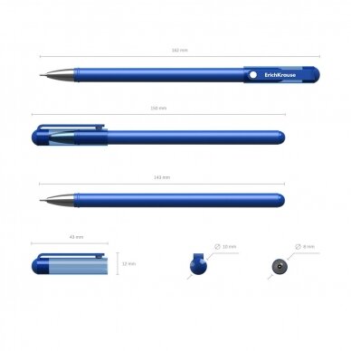 Gelinis rašiklis G-SOFT, ErichKrause, storis 0.38mm, mėlynos sp. 1