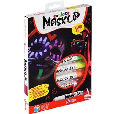 Išsukamos ant veikreidelės piešimui do MASKUP, Carioca, 6 neoninės sp.