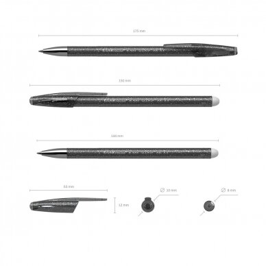Ištrinamas gelinis rašiklis R-301 MAGIC GEL, ErichKrause, storis 0.5mm, juodos sp. 1