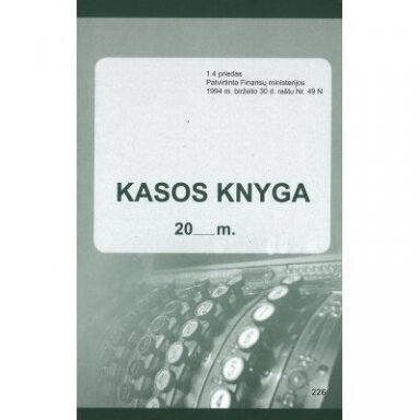 Kasos knyga, vertikali, per dieną, A5, 2x31 lapų