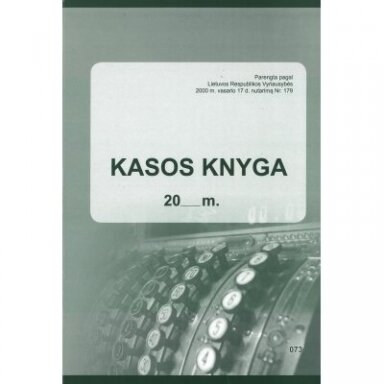Kasos knyga, vertikali, per periodą, A4, 2x30 lapų