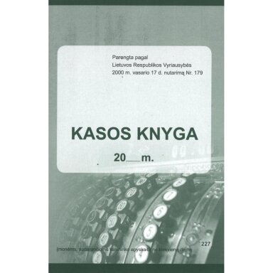 Kasos knyga, vertikali, per periodą ( laikotarpį ), A5, 2x31 lapų