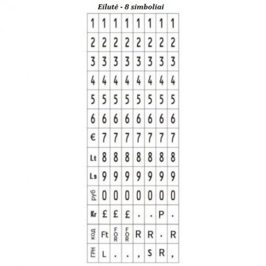 Kainų ženklintuvas (Markiratorius )  MX-5500, Motex, 1 eilutė, 8 simboliai 4