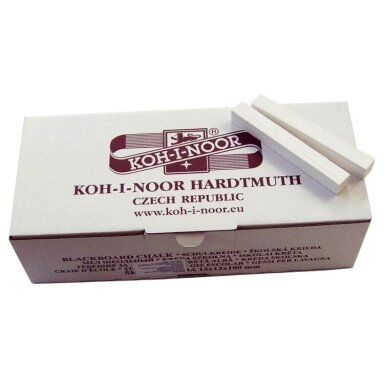 Kreida mokyklinė balta KOH-I-NOOR 12x2x10cm/100vnt. Čekija