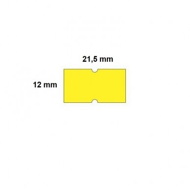 Lipnios etiketės ( markiravimo ) į kainų ženklintuvus, 21,5x12mm, geltonos sp. 1