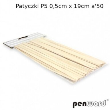 Mediniai pagaliukai rankdarbiams 190x5mm 50vnt. P5 PENWORD