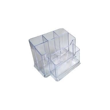 Pieštukinė FQ 568 skaidraus plastiko 5 skyrių 15x11cm