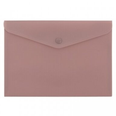 Plastikinis vokas su spaustuku MORANDI, Axent, A5, 180mkr, nepermatomas, rožinės sp.