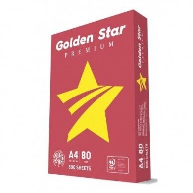 Popierius GOLDEN STAR, A4 80 g., 500 l NEW