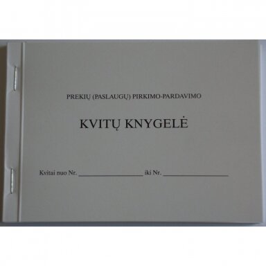 Prekių (paslaugų) pirkimo-pardavimo kvitai, A6x2x50, be Nr.