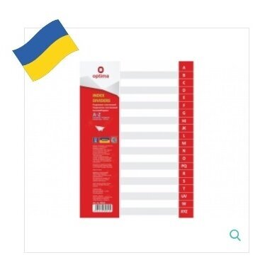 Skiriamieji lapai, OPTIMA, A4, plastikiniai, numeracija 1-31, 180mkr, pilkos sp. 1 Skiriamieji lapai, OPTIMA, A4, plastikiniai, numeracija 1-31, 180mkr, pilkos sp. 1