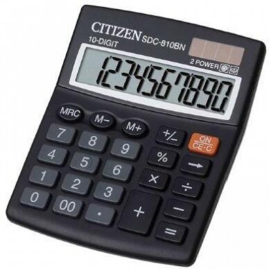 Skaičiuotuvas, kalkuliatorius SDC-810BN, Citizen, 10 skaičių ekranas