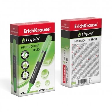 Teksto žymeklis LIQUID H-30, ErichKrause, 1.0-3.0mm, žalios sp. 2