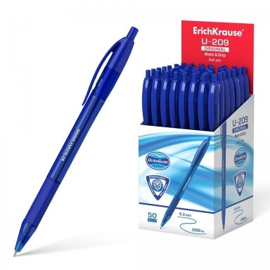 Ultra glide automatinis tušinukas U-209 ORIGINAL MATIC&GRIP, ErichKrause, storis 1.0mm, mėlynos sp.