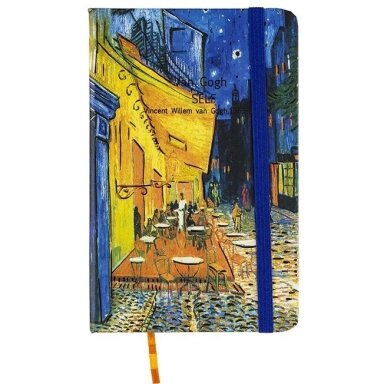 Užrašų knygelė VINCENT VAN GOGH, Centrum, A6, 80 lapų, 77gsm, linija, kietu viršeliu, su skirtuku ir gumele